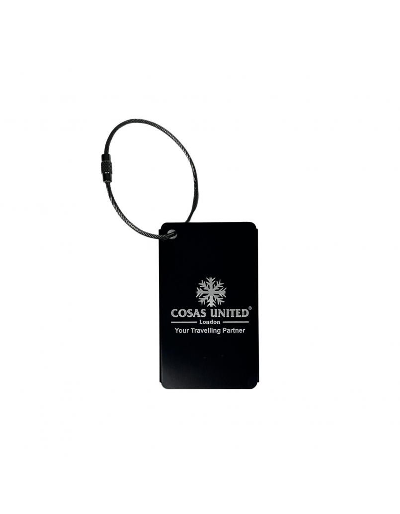 Aluminum Luggage Tag Black