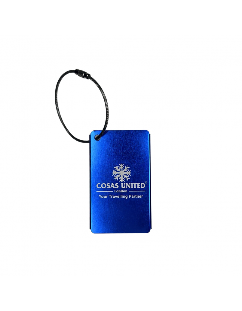 Aluminum Luggage Tag Blue