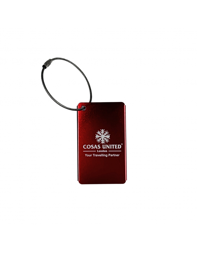 Aluminum Luggage Tag Red