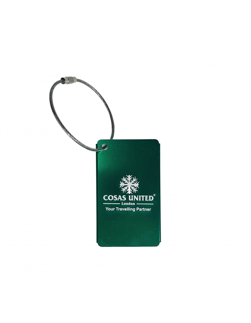 Aluminum Luggage Tag Green