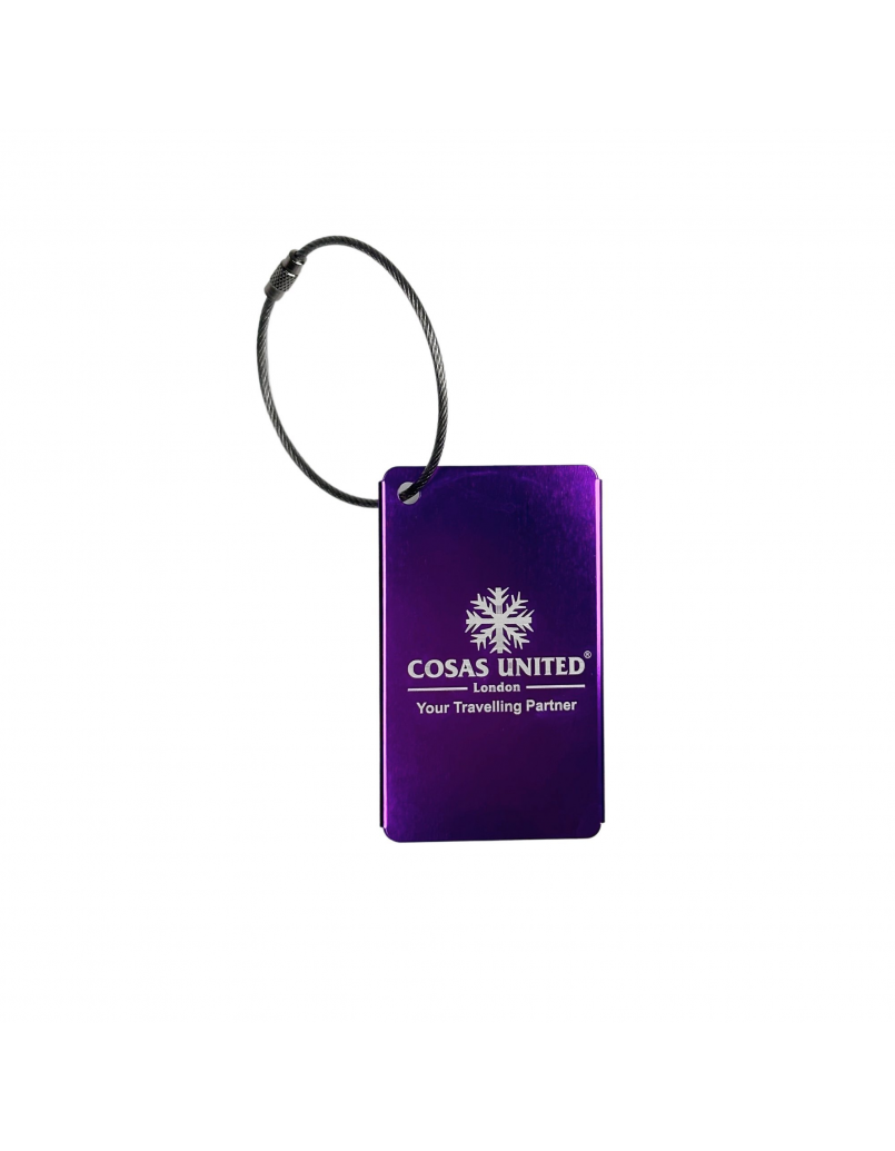 Aluminum Luggage Tag Purple