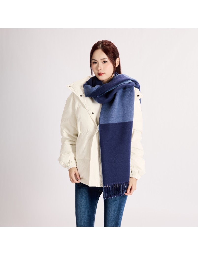 Shade Blend Winter Shawl Blue