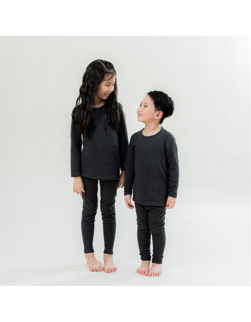Kids Unisex Thermal Wear Dark Grey