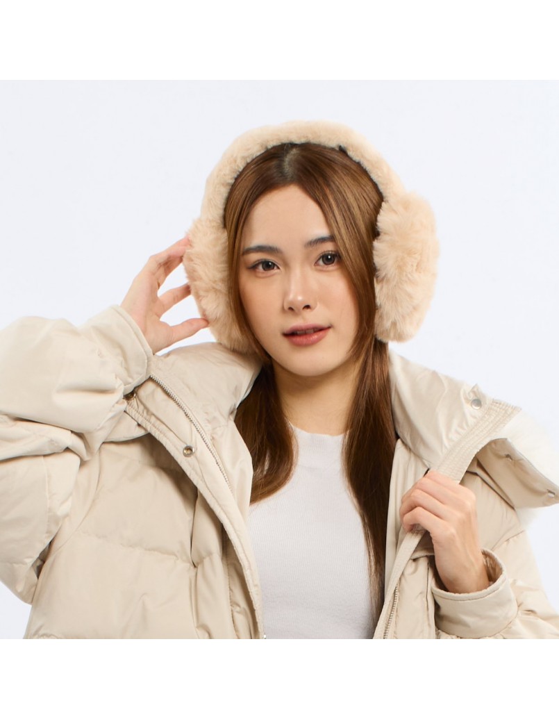 Puffy Ear Muff Beige