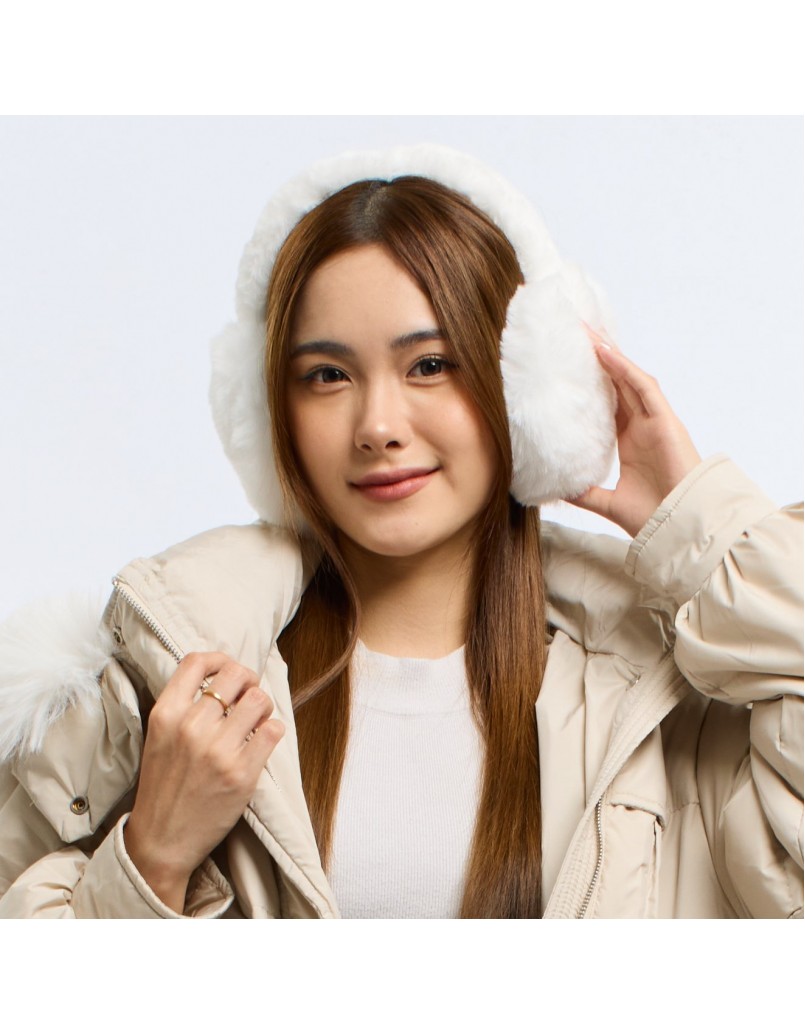 Puffy Ear Muff White